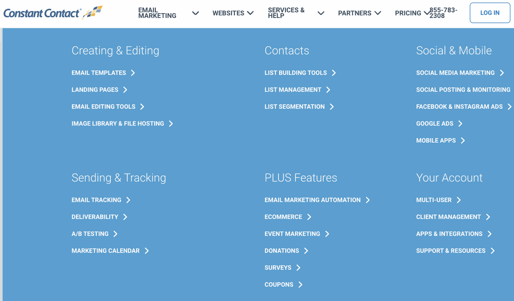 constant contact features