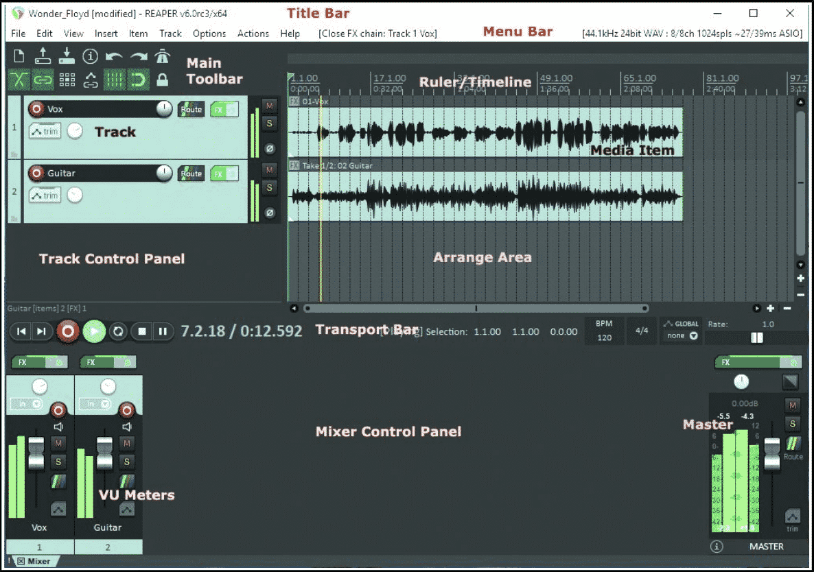 REAPER digital audio workstation