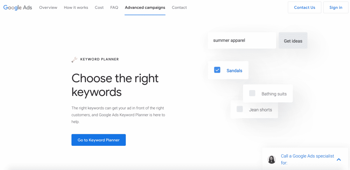 Google Keyword Planner
