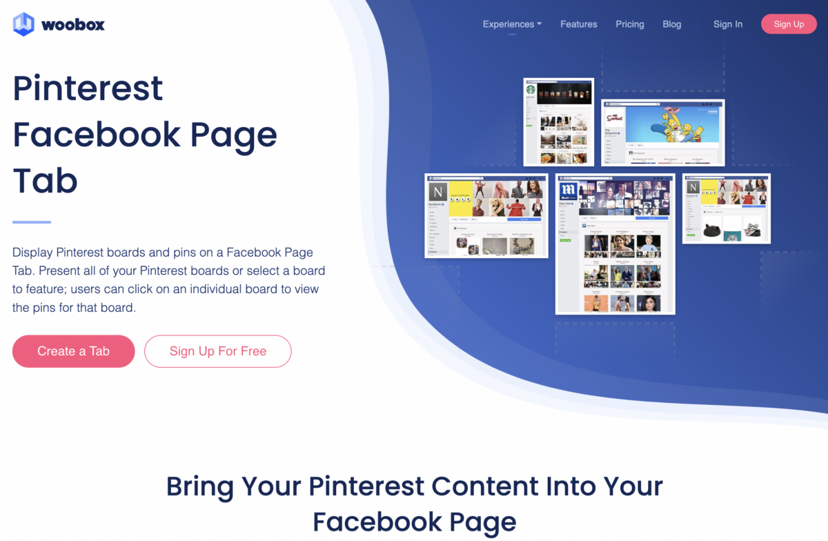 Woobox Pinterest Facebook Page Tab