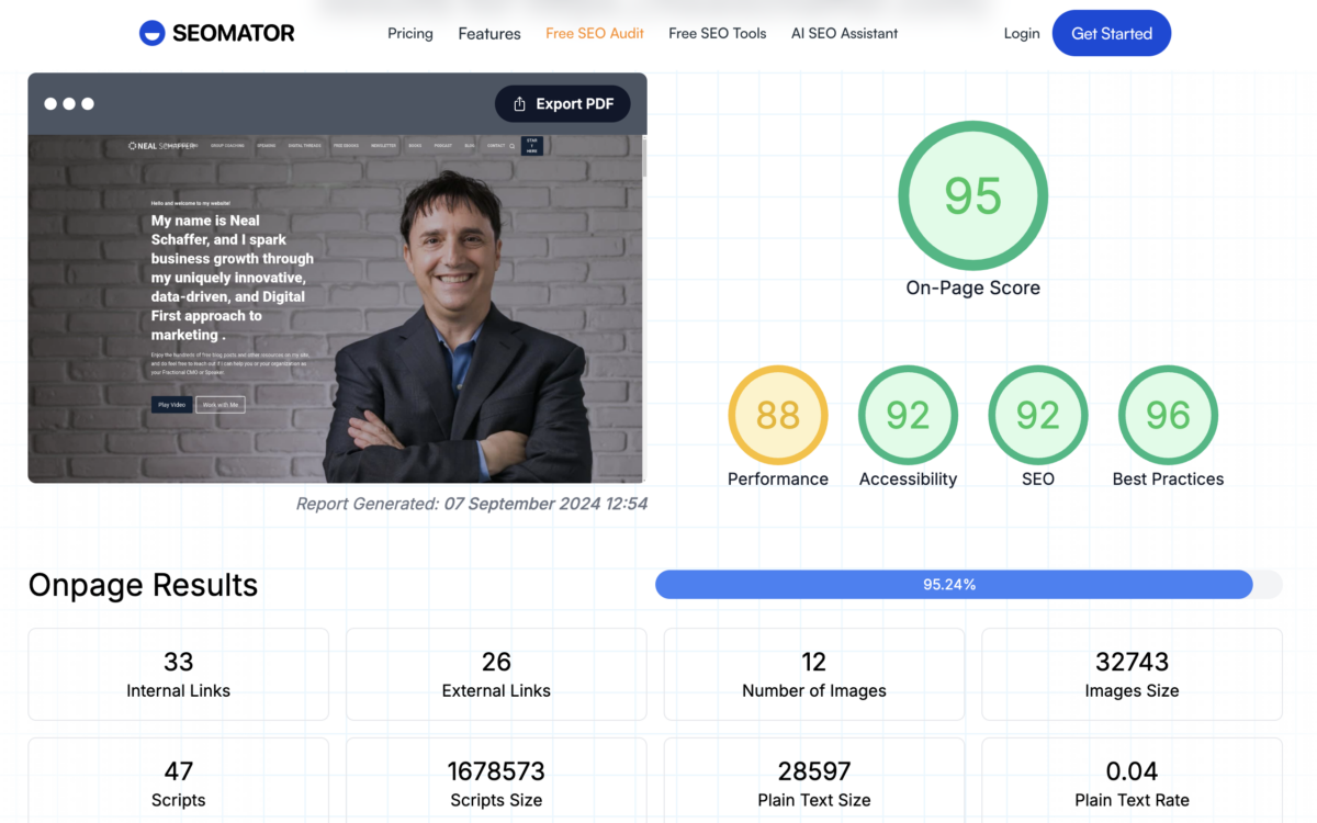 SEOMATOR free seo audit